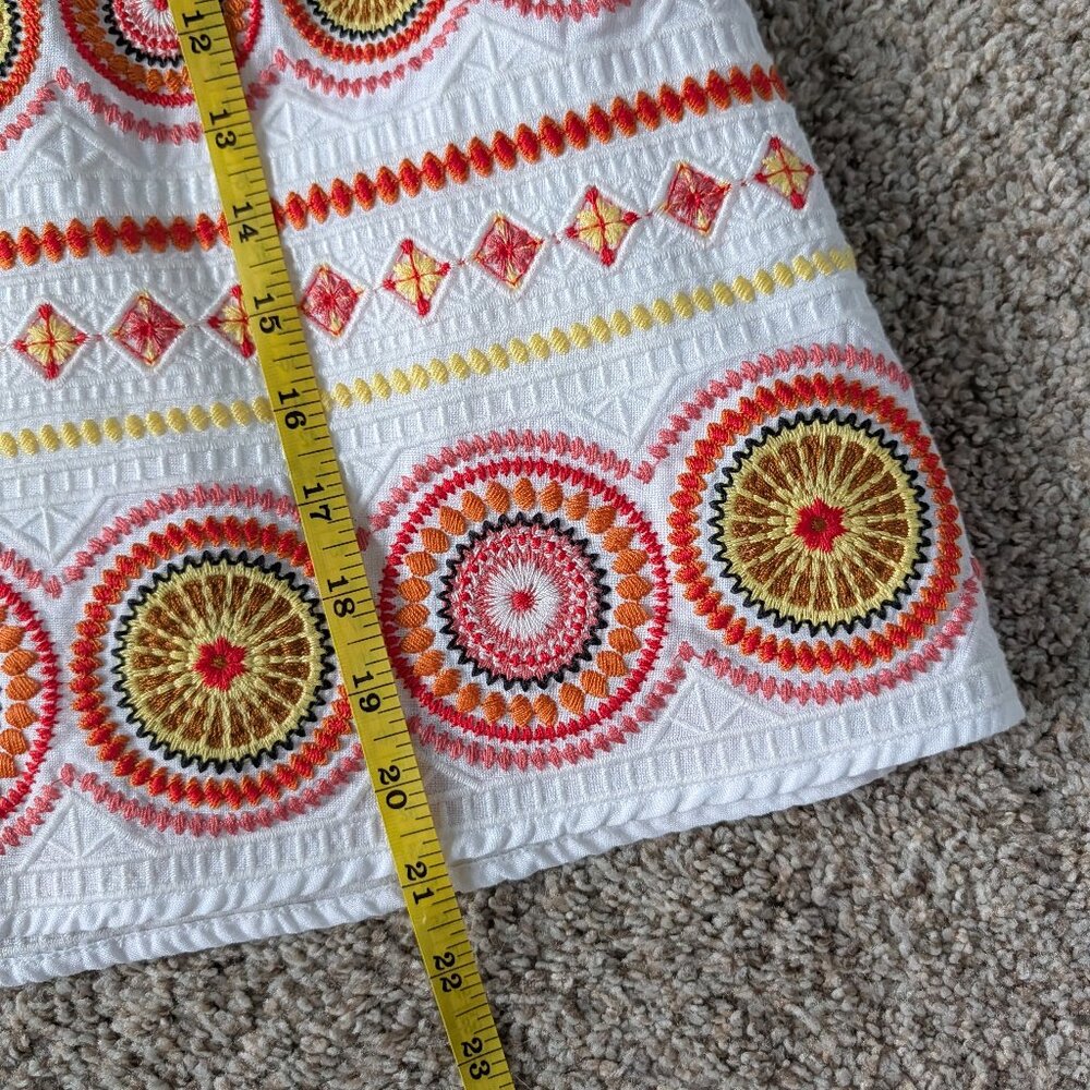 EUC Linen Boden Embroidered Skirt US 16/18 - Picture 7 of 8